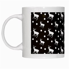 Deer Dots Brown White Mugs by snowwhitegirl