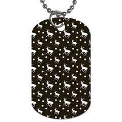 Deer Dots Brown Dog Tag (two Sides) by snowwhitegirl