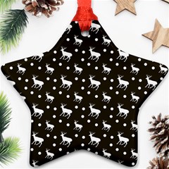 Deer Dots Brown Star Ornament (two Sides) by snowwhitegirl