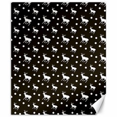 Deer Dots Brown Canvas 8  X 10  by snowwhitegirl