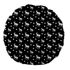 Deer Dots Brown Large 18  Premium Round Cushions by snowwhitegirl