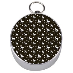 Deer Dots Brown Silver Compasses by snowwhitegirl