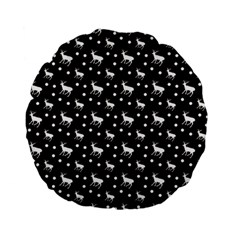 Deer Dots Brown Standard 15  Premium Flano Round Cushions by snowwhitegirl