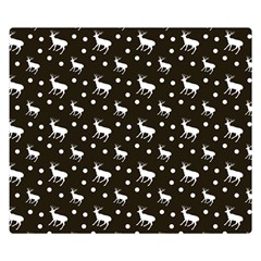 Deer Dots Brown Double Sided Flano Blanket (small)  by snowwhitegirl