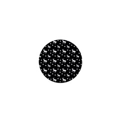 Deer Dots Black 1  Mini Buttons