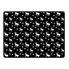 Deer Dots Black Double Sided Fleece Blanket (Small) 