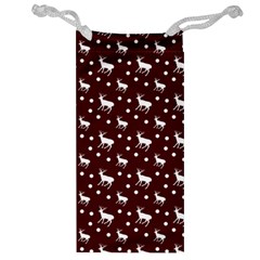 Deer Dots Red Jewelry Bag