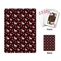 Deer Dots Red Playing Cards Single Design