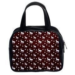 Deer Dots Red Classic Handbag (two Sides) by snowwhitegirl