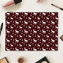 Deer Dots Red Cosmetic Bag (XL)