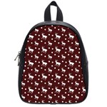 Deer Dots Red School Bag (Small) Front