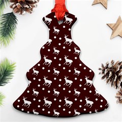 Deer Dots Red Ornament (Christmas Tree) 