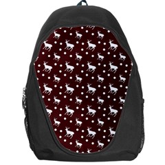 Deer Dots Red Backpack Bag