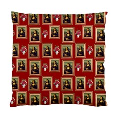 Mona Lisa Frame Pattern Red Standard Cushion Case (two Sides) by snowwhitegirl