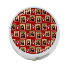 Mona Lisa Frame Pattern Red 4-port Usb Hub (two Sides) by snowwhitegirl