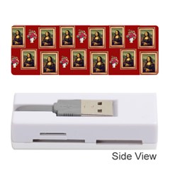 Mona Lisa Frame Pattern Red Memory Card Reader (stick) by snowwhitegirl