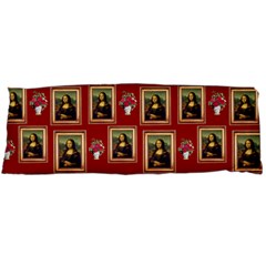 Mona Lisa Frame Pattern Red Body Pillow Case (dakimakura) by snowwhitegirl