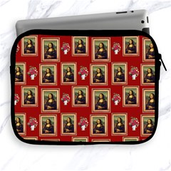 Mona Lisa Frame Pattern Red Apple Ipad 2/3/4 Zipper Cases by snowwhitegirl