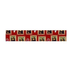 Mona Lisa Frame Pattern Red Flano Scarf (mini) by snowwhitegirl