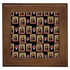 Mona Lisa Frame Pattern Framed Tiles by snowwhitegirl