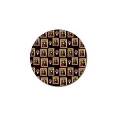 Mona Lisa Frame Pattern Golf Ball Marker by snowwhitegirl