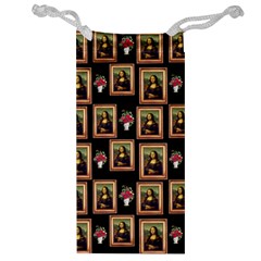 Mona Lisa Frame Pattern Jewelry Bag by snowwhitegirl