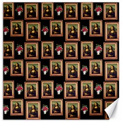 Mona Lisa Frame Pattern Canvas 16  X 16  by snowwhitegirl