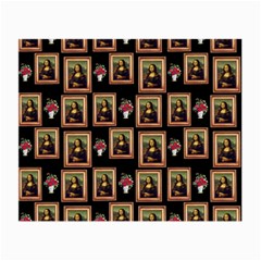 Mona Lisa Frame Pattern Small Glasses Cloth (2-side) by snowwhitegirl