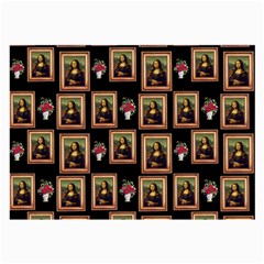 Mona Lisa Frame Pattern Large Glasses Cloth by snowwhitegirl