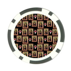 Mona Lisa Frame Pattern Poker Chip Card Guard (10 Pack) by snowwhitegirl