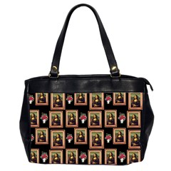 Mona Lisa Frame Pattern Oversize Office Handbag (2 Sides) by snowwhitegirl