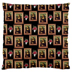 Mona Lisa Frame Pattern Large Cushion Case (one Side) by snowwhitegirl