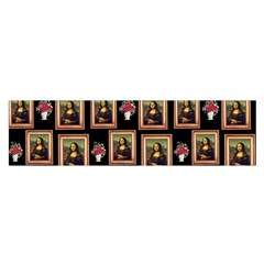 Mona Lisa Frame Pattern Satin Scarf (oblong) by snowwhitegirl