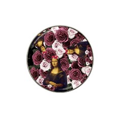 Mona Lisa Floral Black Hat Clip Ball Marker