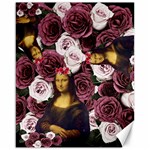 Mona Lisa Floral Black Canvas 16  x 20  15.75 x19.29  Canvas - 1