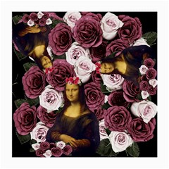 Mona Lisa Floral Black Medium Glasses Cloth (2-Side)