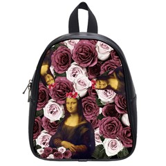 Mona Lisa Floral Black School Bag (Small)