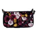 Mona Lisa Floral Black Shoulder Clutch Bag Front