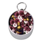 Mona Lisa Floral Black Mini Silver Compasses Front