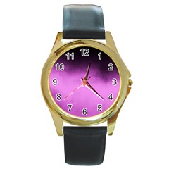 Ombre Round Gold Metal Watch by Valentinaart