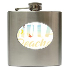 Hola Beaches 3391 Trimmed Hip Flask (6 Oz)