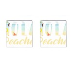 Hola Beaches 3391 Trimmed Cufflinks (Square) Front(Pair)