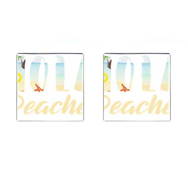 Hola Beaches 3391 Trimmed Cufflinks (Square)