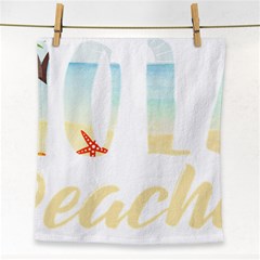 Hola Beaches 3391 Trimmed Face Towel