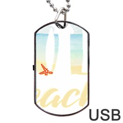 Hola Beaches 3391 Trimmed Dog Tag Usb Flash (two Sides)