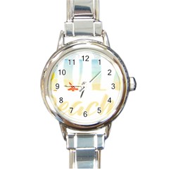 Hola Beaches 3391 Trimmed Round Italian Charm Watch