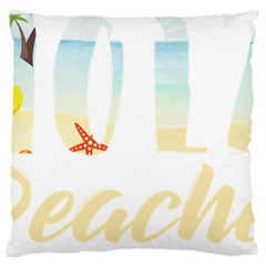 Hola Beaches 3391 Trimmed Large Flano Cushion Case (one Side)