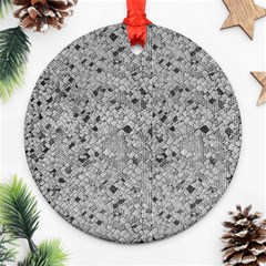 Cracked Texture Abstract Print Ornament (round) by dflcprints