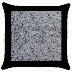 Cracked Texture Abstract Print Throw Pillow Case (black) by dflcprints