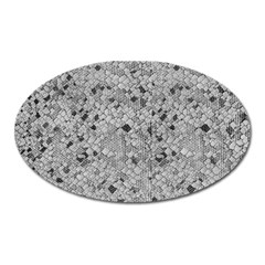 Cracked Texture Abstract Print Oval Magnet by dflcprints